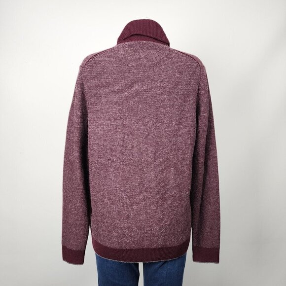 Hudson North Burgundy Wool Knit Sweater Size L - Picture 5 of 8